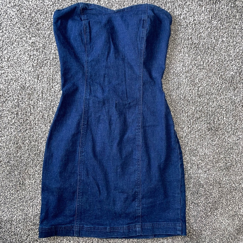 Denim mini dress